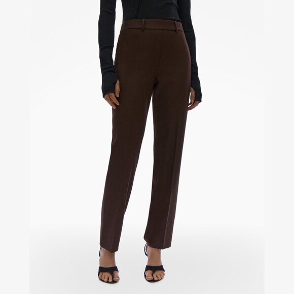 Helmut Lang Tapered Pant Wool Brown Fig Size 6 - Picture 1 of 15